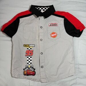 Disney Lightning McQueen Kids Button Down Shirt 3T